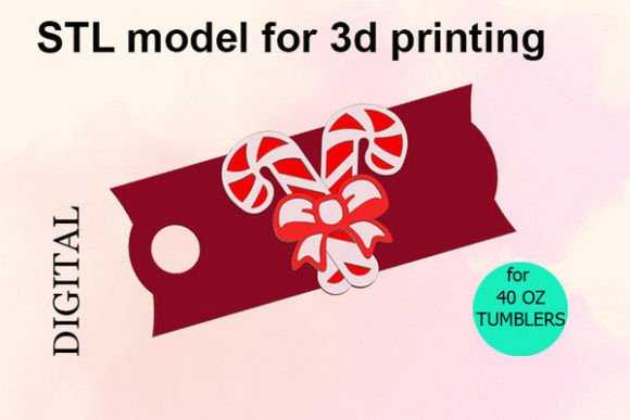 40 OZ Tumbler Christmas Candy Cane STL Guide