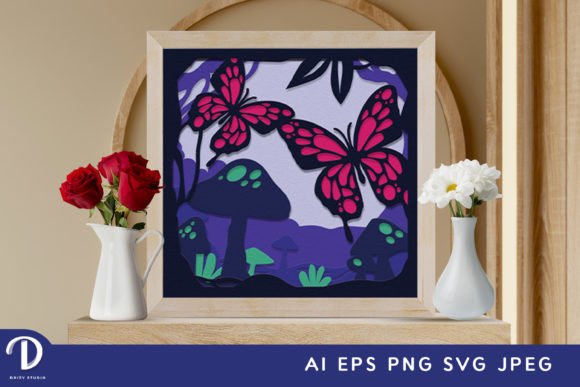 Bringing Butterflies in the Mushroom Forest to Life: A Crafter's Guide to 3D Shadow Boxes