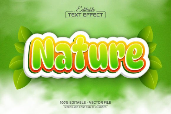 Bringing Your Designs to Life with a Nature Cartoon 3d Text Effect Editable