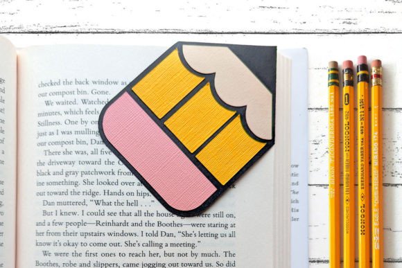 Crafting Charm with a Pencil Papercut Corner Bookmark SVG
