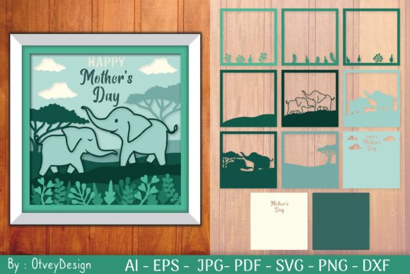 Crafting Depth and Light: The Modern Appeal of Happy Mother's Day Shadow Box Layered Designs
