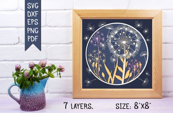 Elevating Paper Artistry with Dandelion SVG and Shadowbox Designs