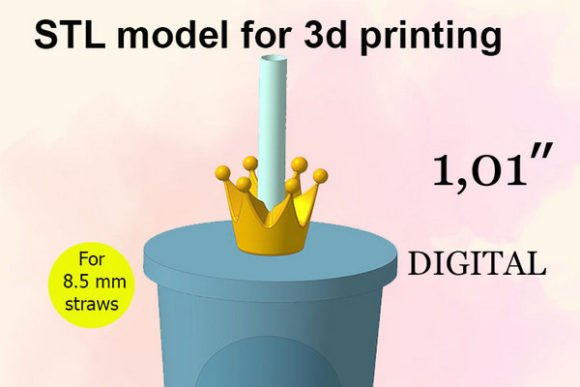 Evaluating the Mini Crown Straw Topper STL File for Custom Party Decor