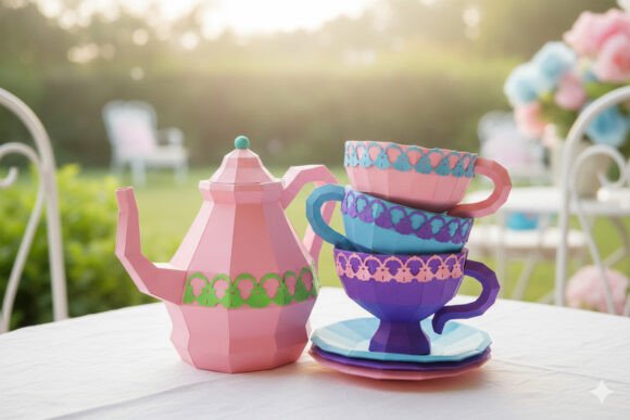Evaluating the Tea Time Cup and Pot SVG Template for Paper Crafting Projects
