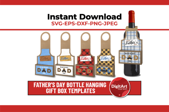 Father's Day Bottle Hanging Box Template Guide