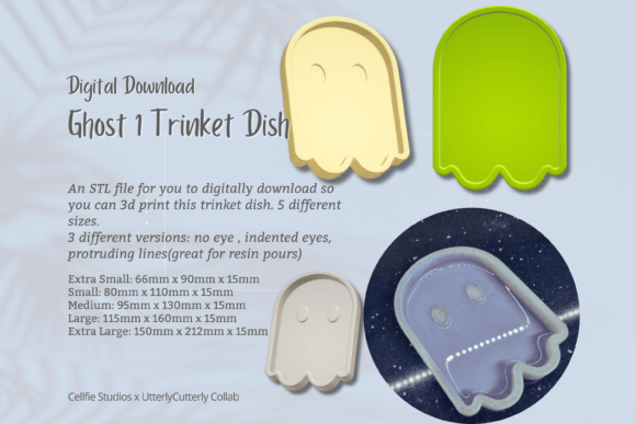 Ghost Trinket Dish STL File - Digital Do: Your Ultimate Halloween 3D Printing Project