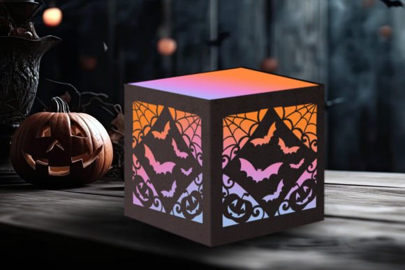 Halloween Bats and Pumpkins Tealight Lantern Guide