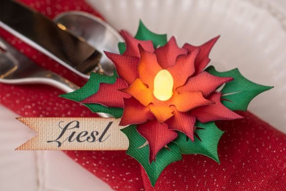 Illuminate Holidays with a Poinsettia Tea Light