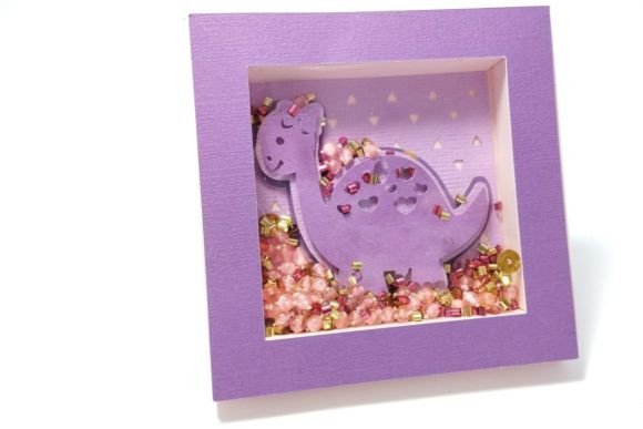 Mini Shadow Box Dino Baby Girl: A Whimsical Craft