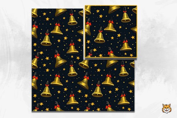 Neon Christmas Bell Seamless Pattern 1 Guide