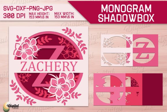 Shadow Box Alphabet & Light Box Monogram Designs