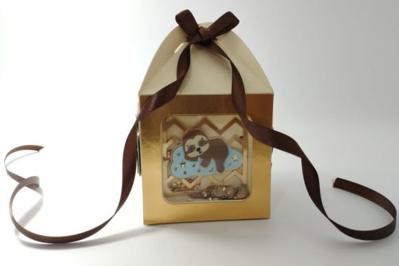 Shaker Box Sloth Baby Boy: A Whimsical Craft Template