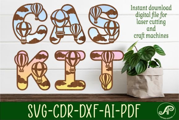 Strategic Branding and Creative Efficiency with the Hot Air Balloon Letters Alphabet Set