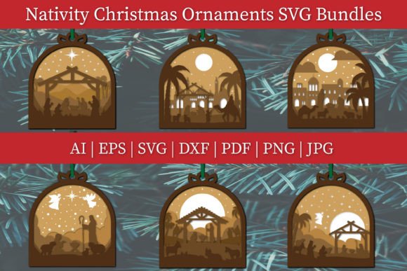 Strategic Design Planning with Nativity Christmas Ornaments SVG Bundles