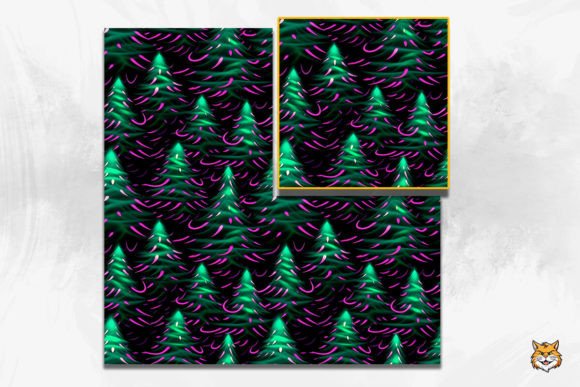 Unlocking Creative Potential with Neon Christmas Tree Seamless Pattern 3