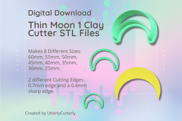 Unlocking Creative Potential with the Clay Cutter STL File - Thin Moon 1 - Ear