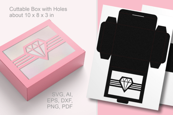 Window with Diamond N Stripes Favor Box Guide